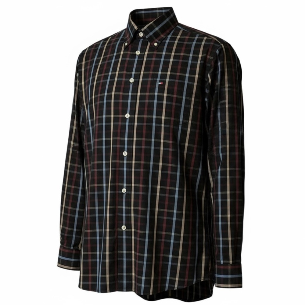 Tommy Hilfiger Plaid Button Down Shirt Size XL
